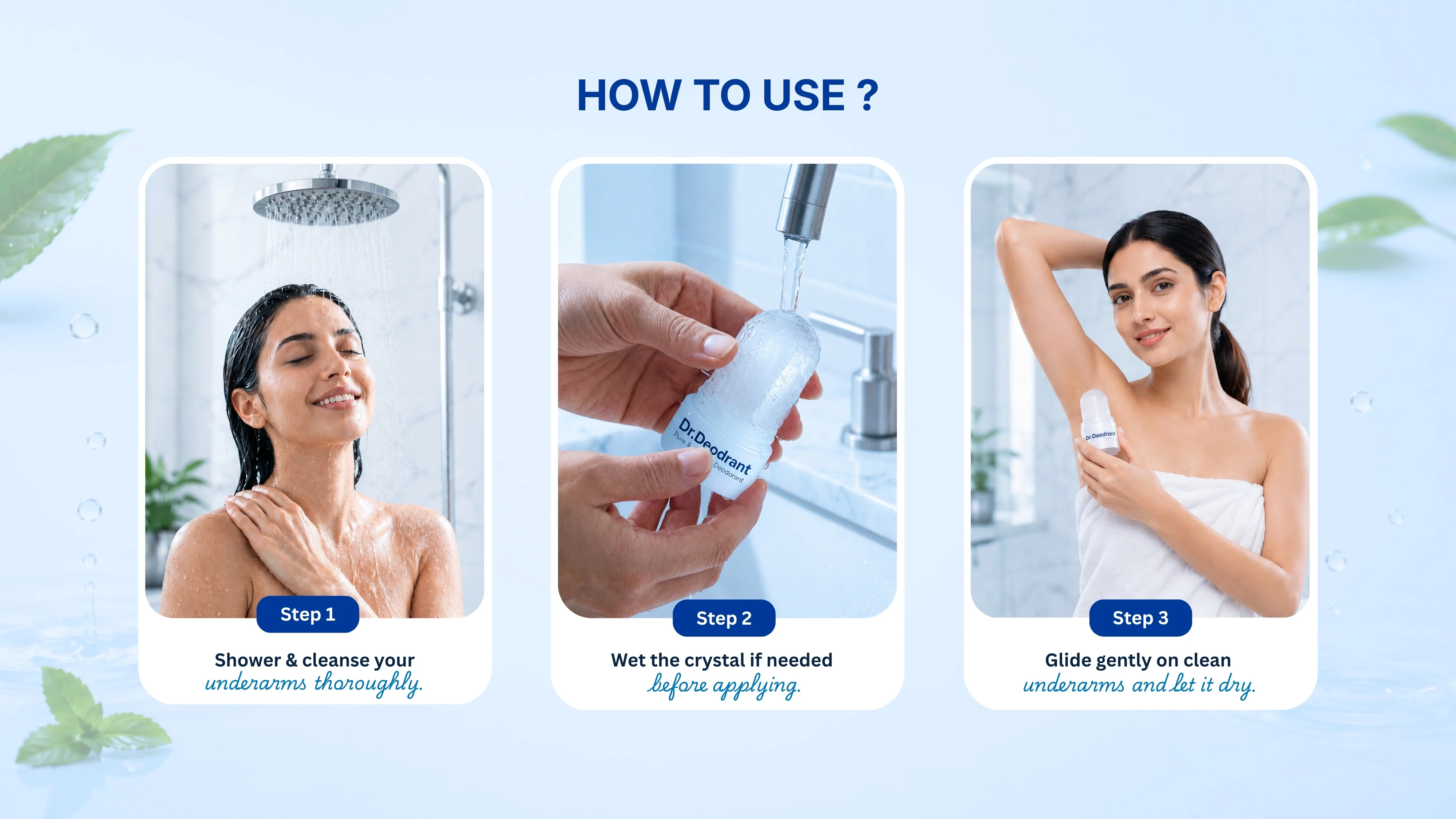 How to use Dr. Deodrant crystal deodorant